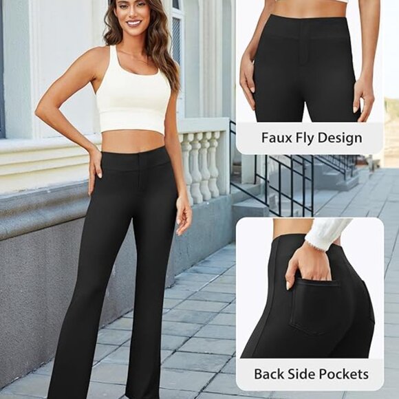 Medium Black Stretch Bootcut Pant - Picture 4 of 4